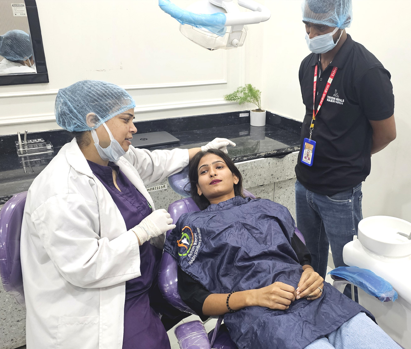 Doctor with patient